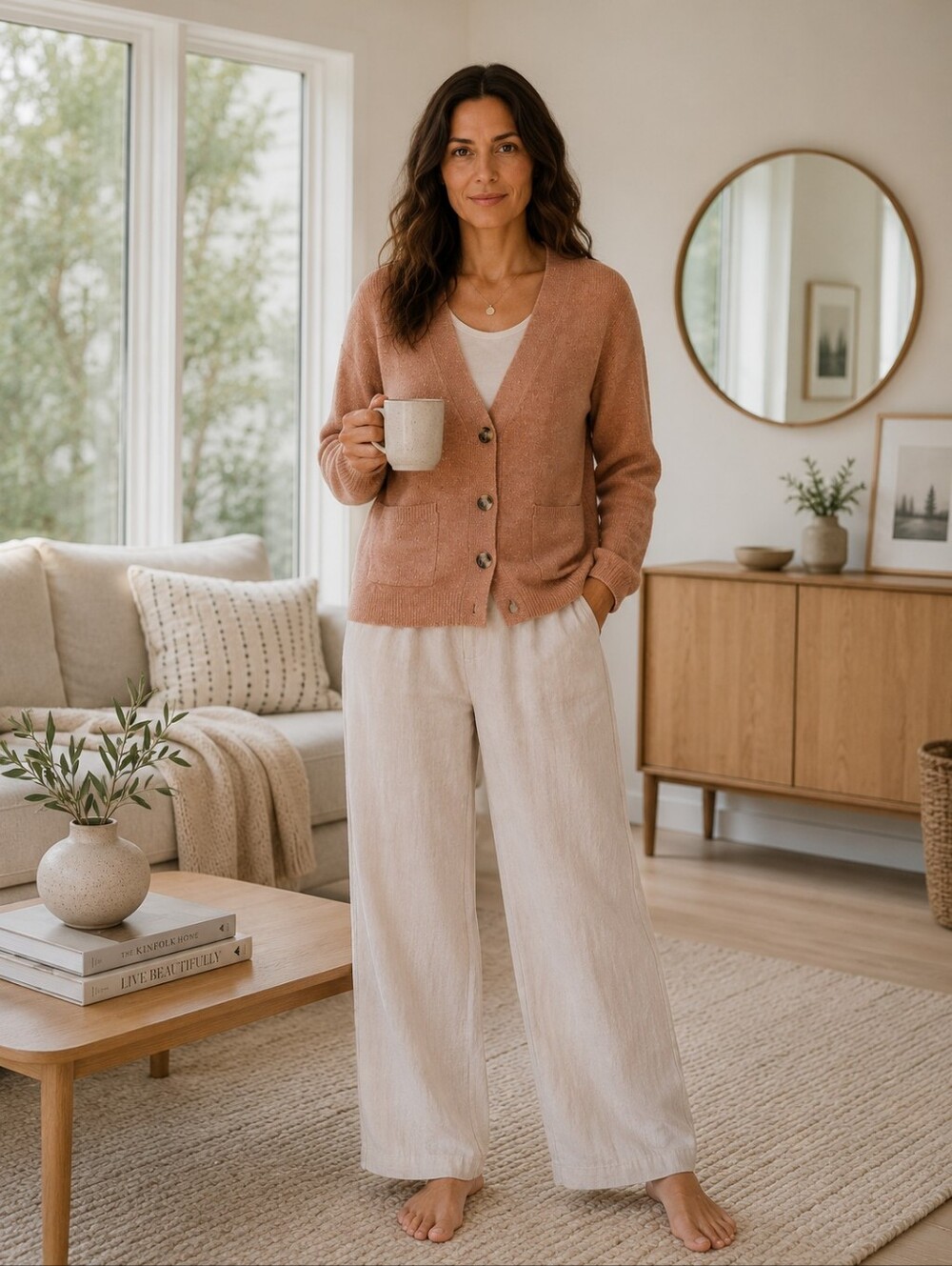 Madewell 100% Merino Wool Button Front Cardigan Sweater Light Brown Medium